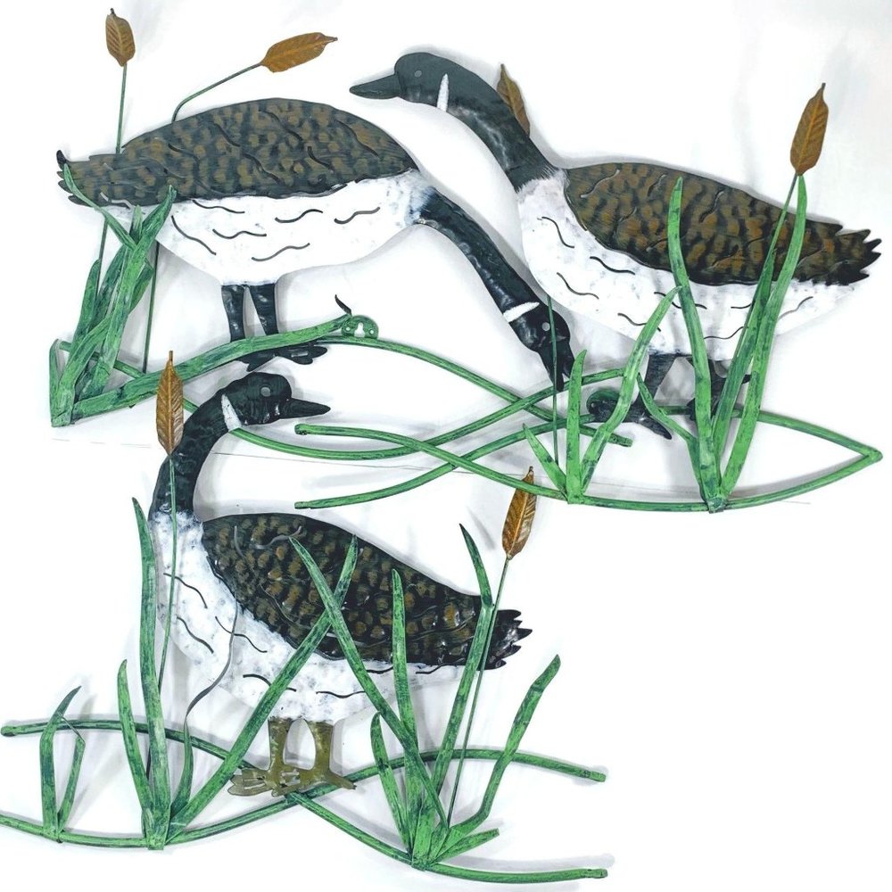 Set of 3 Home Decor Wall Art Wild Geese Metal Wall